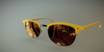 AR - Low-poly Orange Sunglasses