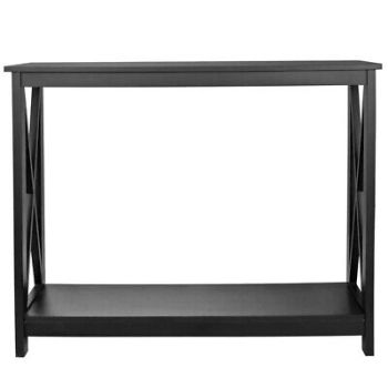 3D AR - Console Table Entryway Simple Style Wood Side - Black